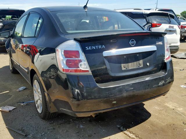 3N1AB6AP9CL622345 - 2012 NISSAN SENTRA 2.0 BLACK photo 3