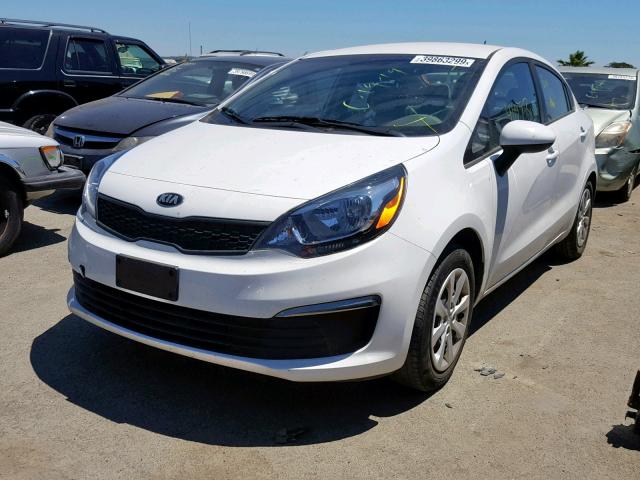 KNADM4A38H6117790 - 2017 KIA RIO LX WHITE photo 2