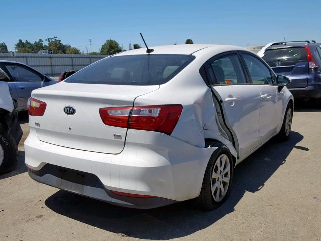 KNADM4A38H6117790 - 2017 KIA RIO LX WHITE photo 4