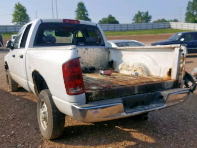 3D7KU28C94G277485 - 2004 DODGE RAM 2500 S WHITE photo 3