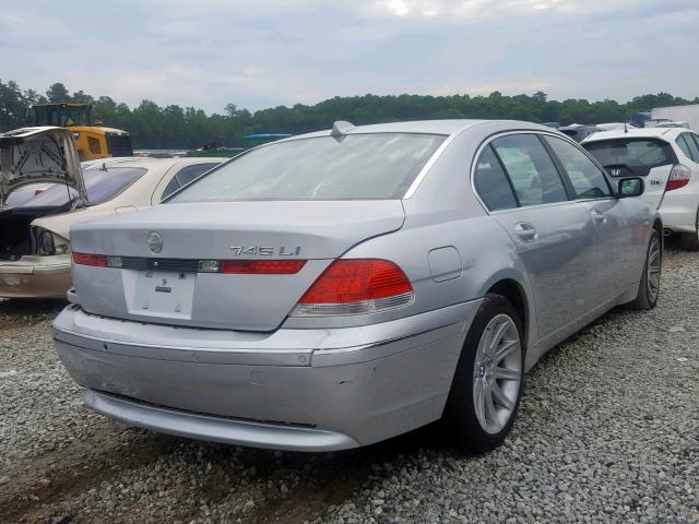 WBAGN63494DS47935 - 2004 BMW 745 LI SILVER photo 4