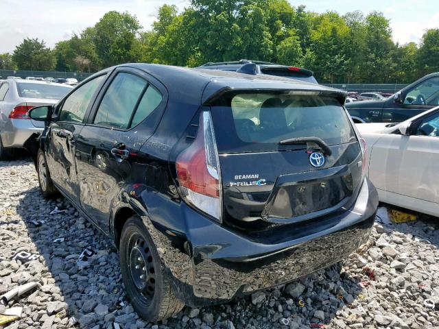 JTDKDTB37F1104090 - 2015 TOYOTA PRIUS C BLACK photo 3