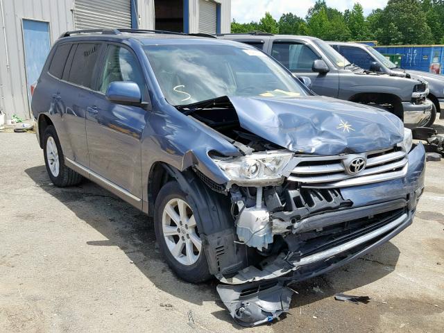 5TDZK3EH3CS072779 - 2012 TOYOTA HIGHLANDER BLUE photo 1