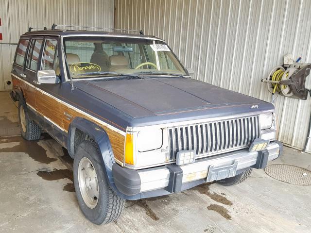 1JCWC7561FT137171 - 1985 JEEP WAGONEER L BLUE photo 1