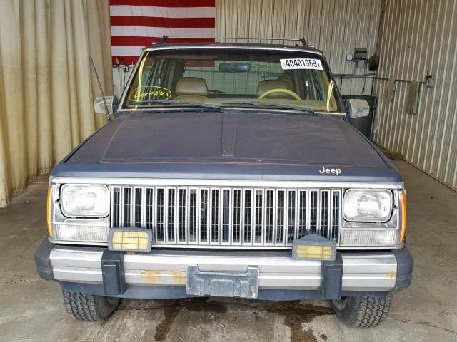 1JCWC7561FT137171 - 1985 JEEP WAGONEER L BLUE photo 9