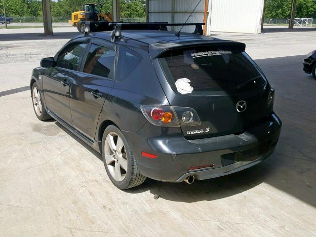 JM1BK143841108752 - 2004 MAZDA 3 HATCHBAC BLACK photo 3