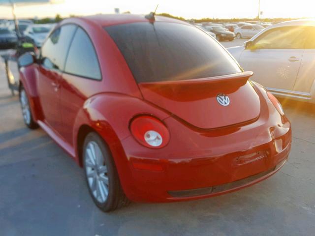 3VWRW31C98M520851 - 2008 VOLKSWAGEN NEW BEETLE RED photo 3