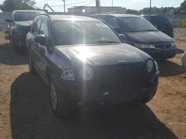 1J8FF47W57D396979 - 2007 JEEP COMPASS BLACK photo 1