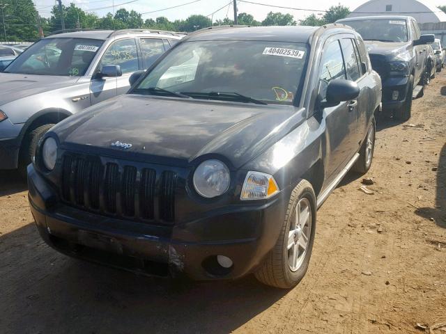 1J8FF47W57D396979 - 2007 JEEP COMPASS BLACK photo 2