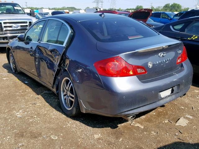 JN1CV6AR3BM353796 - 2011 INFINITI G37 BLUE photo 3