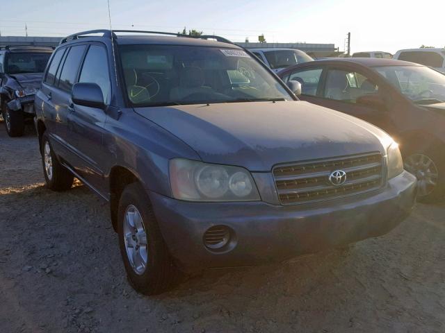 JTEGD21A010013821 - 2001 TOYOTA HIGHLANDER BLUE photo 1