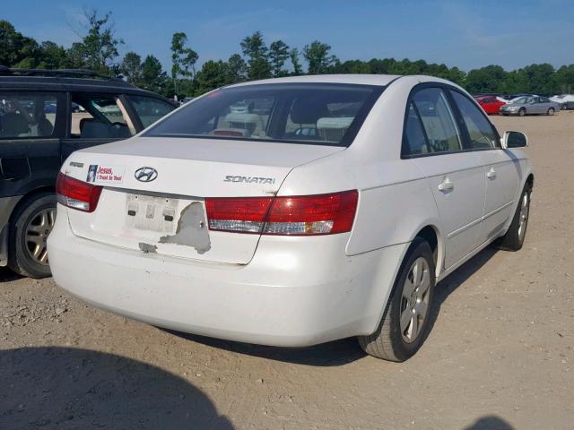 5NPET46C76H135560 - 2006 HYUNDAI SONATA GL WHITE photo 4