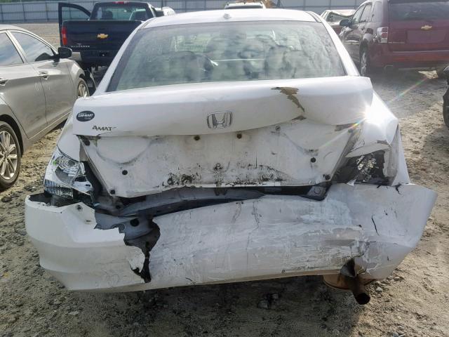 1HGCP26808A121653 - 2008 HONDA ACCORD EXL WHITE photo 9