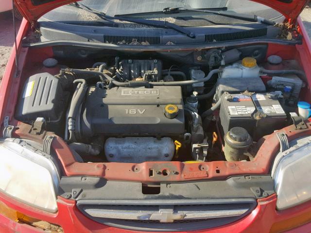 KL1TD66647B789954 - 2007 CHEVROLET AVEO BASE 红色 照片 7