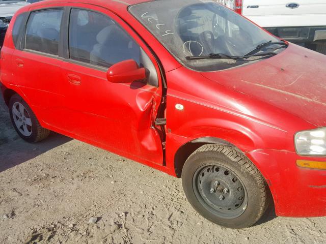 KL1TD66647B789954 - 2007 CHEVROLET AVEO BASE 红色 照片 9