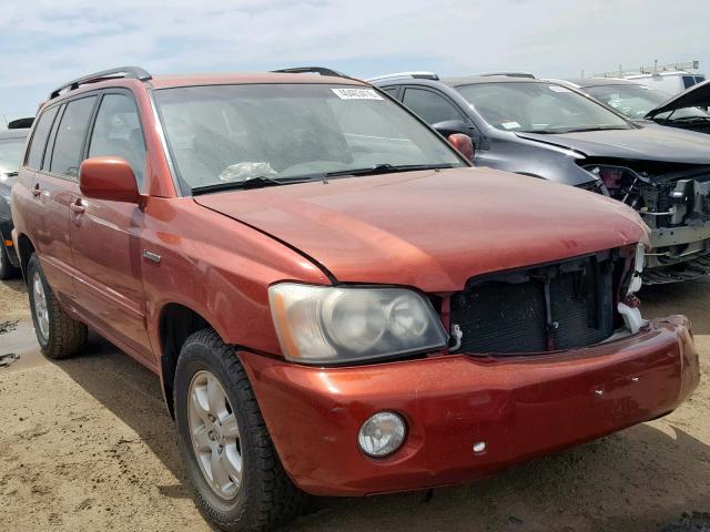 JTEHF21A830102375 - 2003 TOYOTA HIGHLANDER RED photo 1