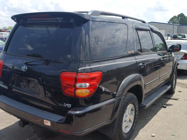 5TDZT38A72S132783 - 2002 TOYOTA SEQUOIA LI BLACK photo 4