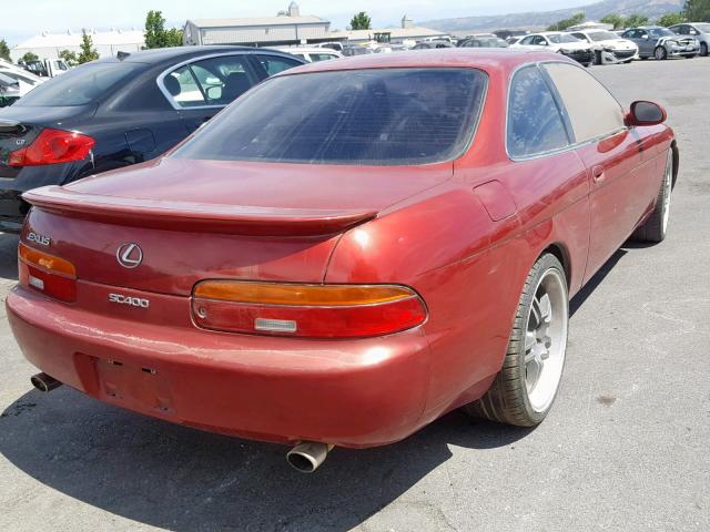 JT8UZ30C6P0034066 - 1993 LEXUS SC 400 RED photo 4