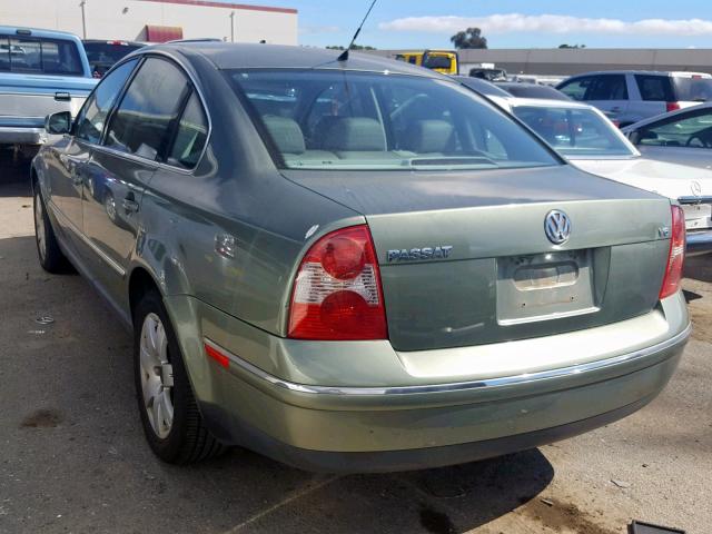 WVWRH63B82P180242 - 2002 VOLKSWAGEN PASSAT GLX 绿色 照片 3