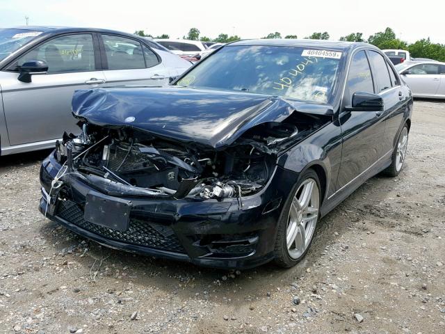 WDDGF4HB0DR267320 - 2013 MERCEDES-BENZ C 250 BLACK photo 2