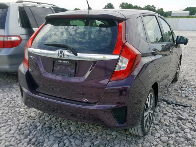 JHMGK5H73GX039916 - 2016 HONDA FIT EX PURPLE photo 4