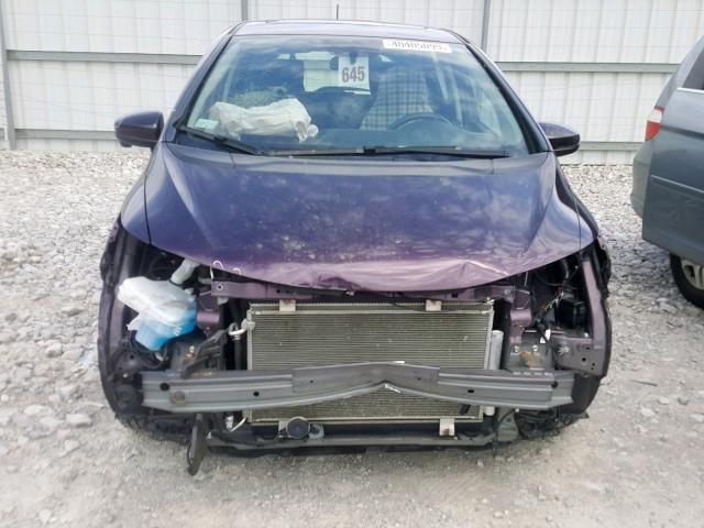 JHMGK5H73GX039916 - 2016 HONDA FIT EX PURPLE photo 9