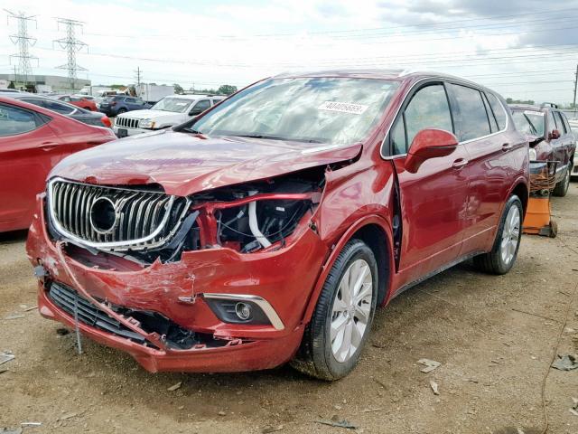 LRBFXESX7HD027079 - 2017 BUICK ENVISION P RED photo 2