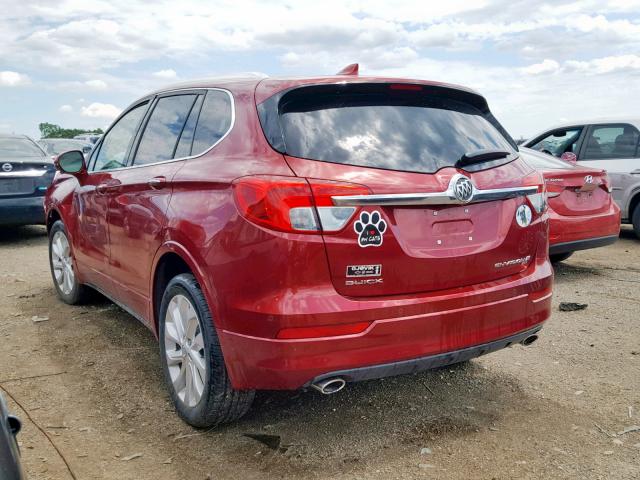 LRBFXESX7HD027079 - 2017 BUICK ENVISION P RED photo 3