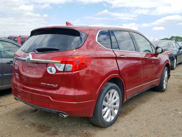 LRBFXESX7HD027079 - 2017 BUICK ENVISION P RED photo 4