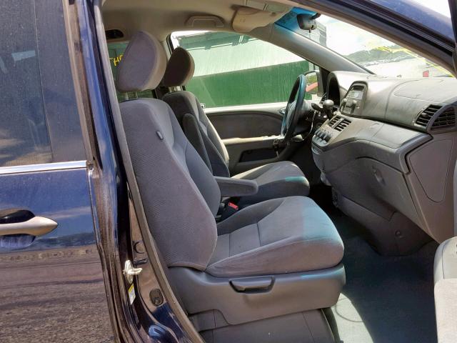 5FNRL38207B033792 - 2007 HONDA ODYSSEY LX BLUE photo 5