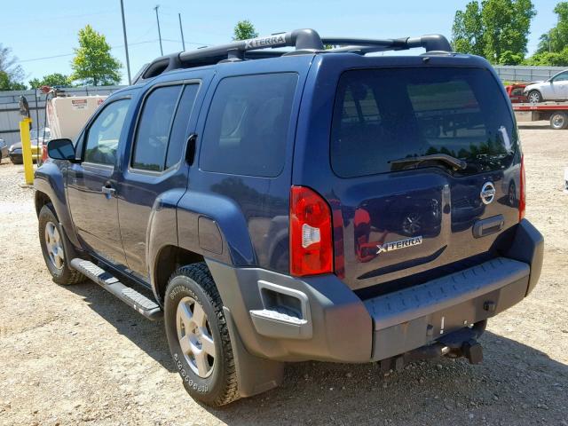 5N1AN08W37C534418 - 2007 NISSAN XTERRA BLUE photo 3