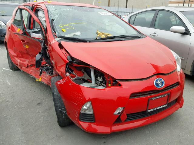 JTDKDTB38E1076766 - 2014 TOYOTA PRIUS C RED photo 1