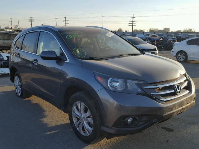 5J6RM4H71EL057165 - 2014 HONDA CR-V EXL GRAY photo 1