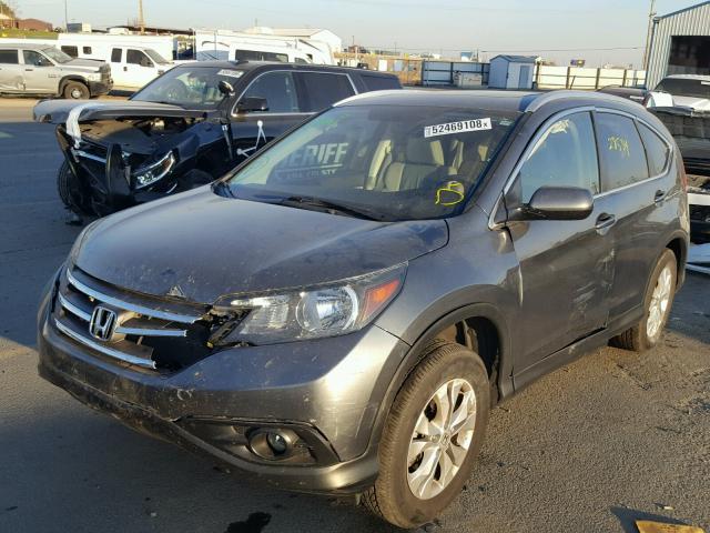 5J6RM4H71EL057165 - 2014 HONDA CR-V EXL GRAY photo 2