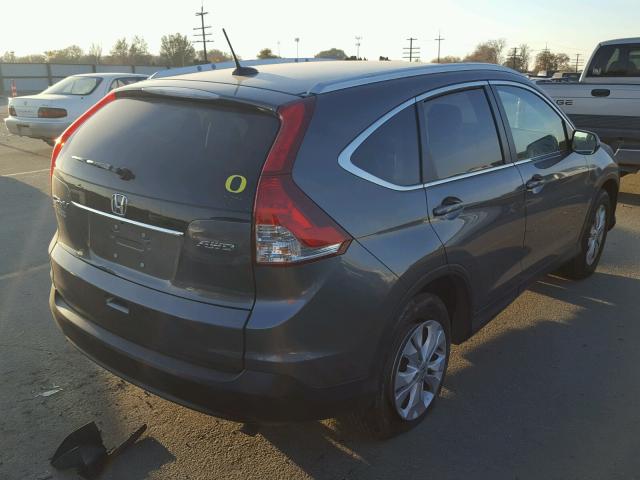 5J6RM4H71EL057165 - 2014 HONDA CR-V EXL GRAY photo 4