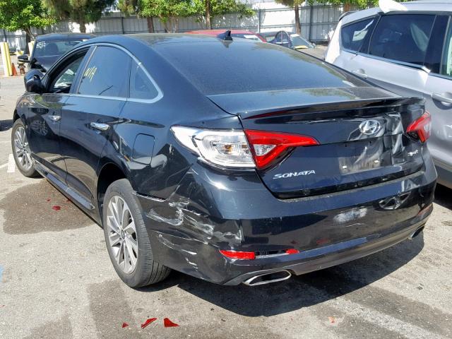 5NPE34AF8GH413191 - 2016 HYUNDAI SONATA SPO BLACK photo 3