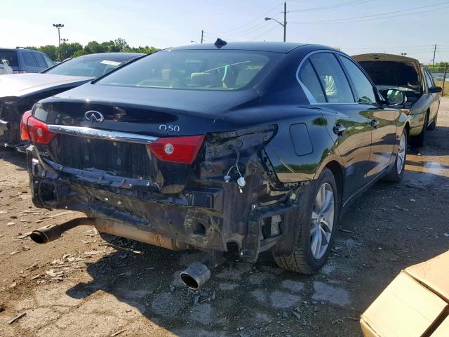 JN1BV7AR4EM698809 - 2014 INFINITI Q50 BASE BLACK photo 4