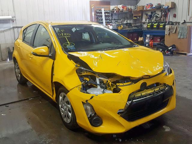 JTDKDTB37F1092426 - 2015 TOYOTA PRIUS C YELLOW photo 1