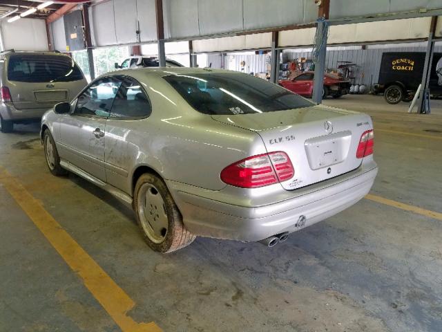 WDBLJ74G12F192876 - 2002 MERCEDES-BENZ CLK 55 AMG SILVER photo 3