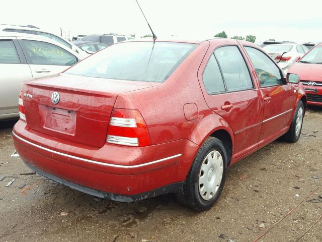 3VWRK69M44M009343 - 2004 VOLKSWAGEN JETTA GL RED photo 4