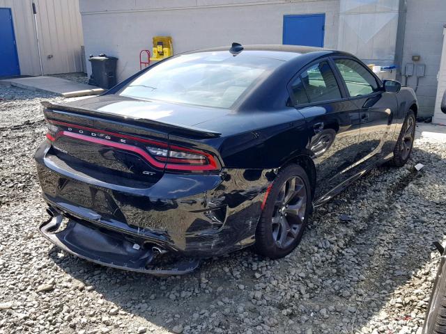 2C3CDXHG5KH597421 - 2019 DODGE CHARGER GT BLACK photo 4