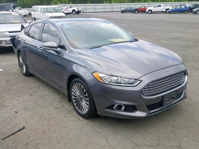 3FA6P0K95DR267972 - 2013 FORD FUSION TIT GRAY photo 1