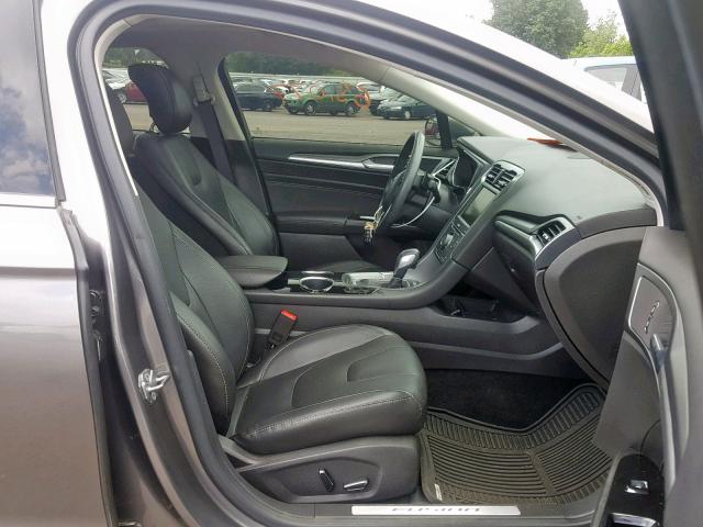 3FA6P0K95DR267972 - 2013 FORD FUSION TIT GRAY photo 5