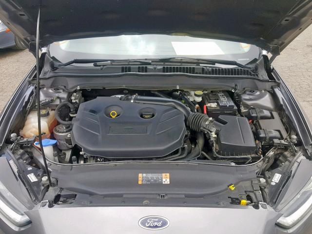 3FA6P0K95DR267972 - 2013 FORD FUSION TIT GRAY photo 7