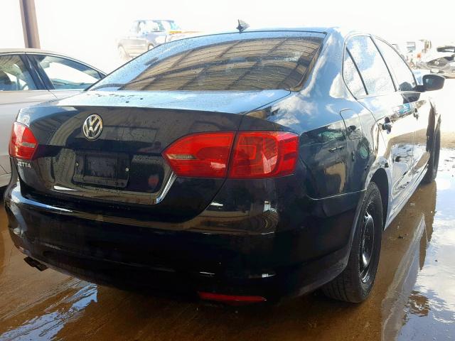 3VW2K7AJ0DM387524 - 2013 VOLKSWAGEN JETTA BASE BLACK photo 4