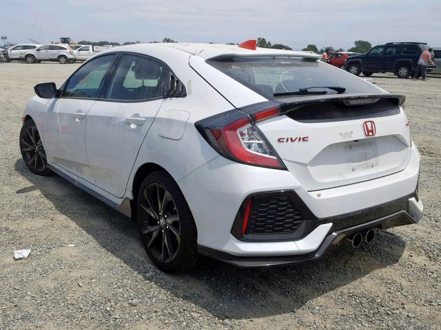 SHHFK7H43JU402438 - 2018 HONDA CIVIC SPOR WHITE photo 3