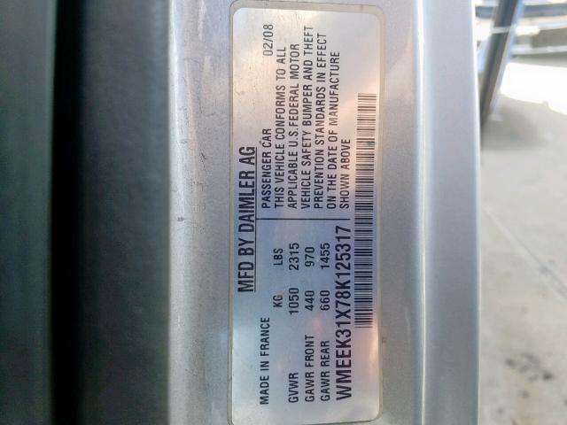 WMEEK31X78K125317 - 2008 SMART FORTWO PAS 白色 照片 10