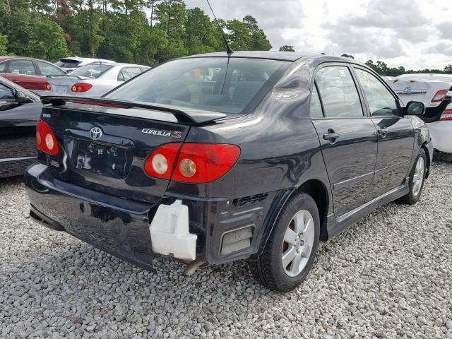 1NXBR32EX7Z855845 - 2007 TOYOTA COROLLA S BLACK photo 4