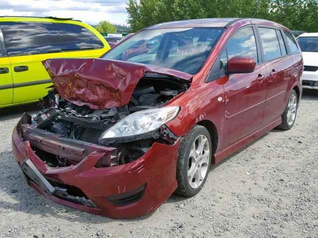 JM1CR293580308854 - 2008 MAZDA 5 BURGUNDY photo 2