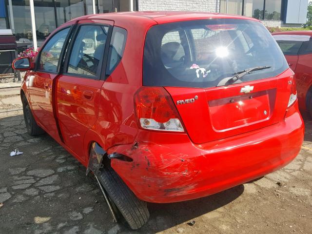 KL1TD66698B108821 - 2008 CHEVROLET AVEO BASE Қызыл фото 3
